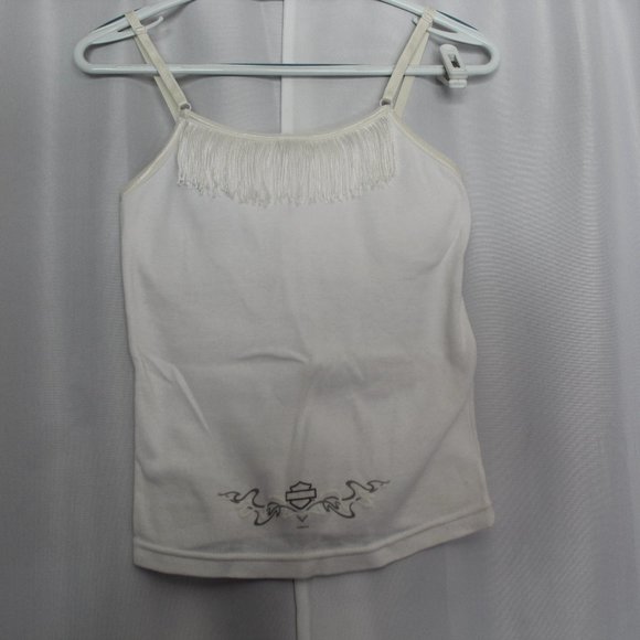 NWOT -  Harley Davidson white fringe tank - Kona HI - Picture 1 of 6